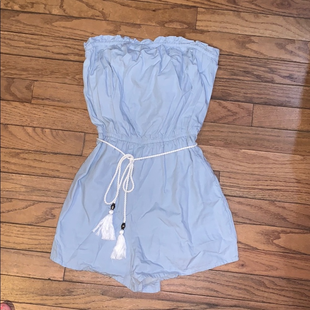 Strapless romper